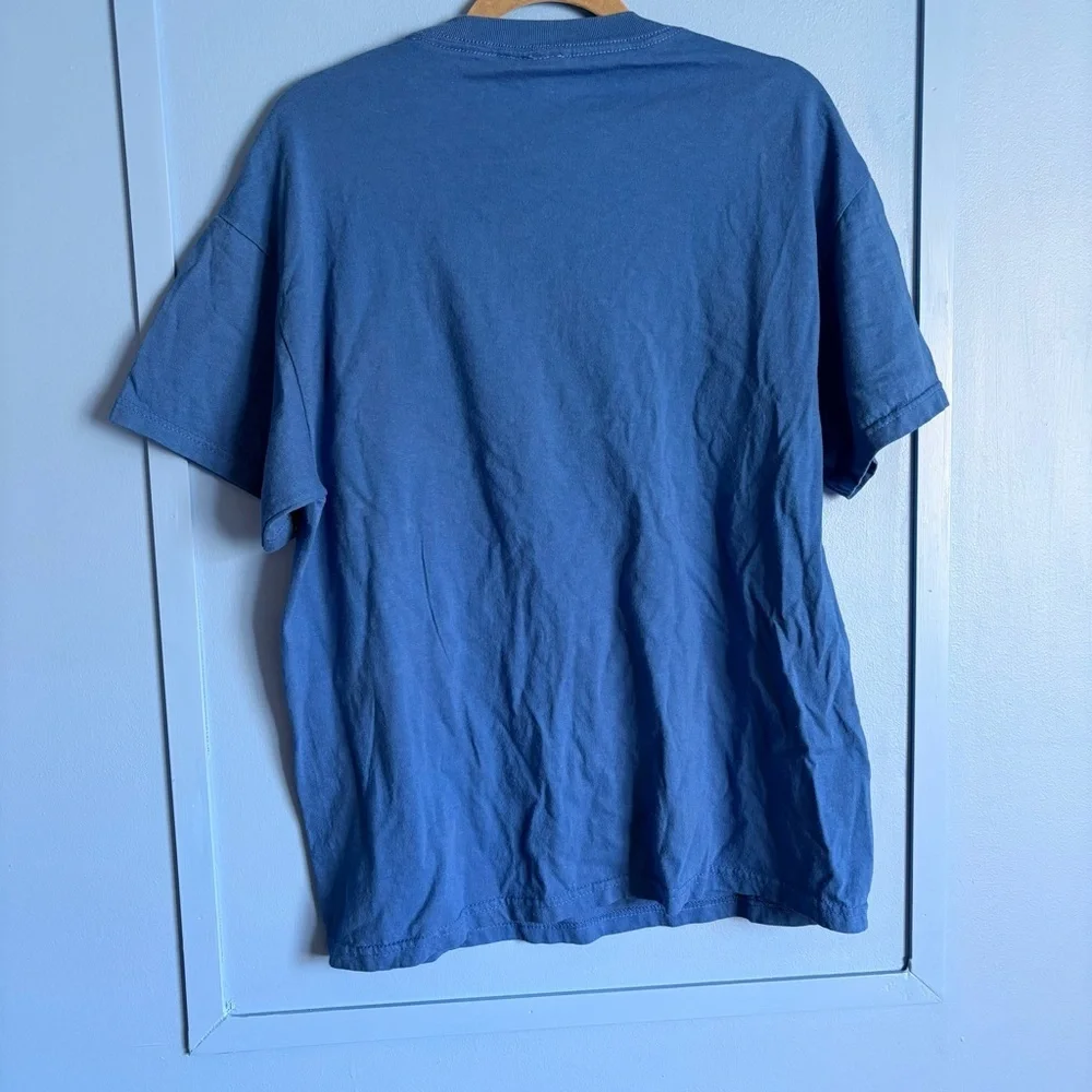 Blue Superman Velvet Logo T-Shirt - Size Large​​ - Picture 2 of 4
